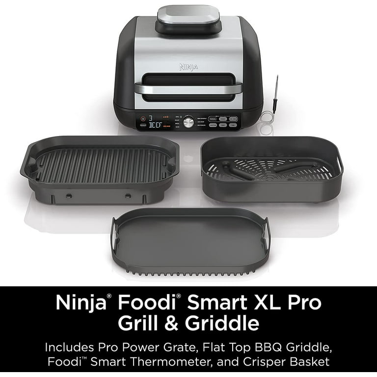 Ninja IG651 Foodi Smart XL Pro 7-in-1 Indoor Grill/Griddle Combo, use  Opened or Closed, Air Fry, Dehydrate & More, Pro Power Grate, Flat Top,  Crisper, Smart Thermometer, Black - Yahoo Shopping