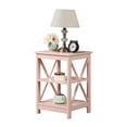 thumbnail image 3 of Convenience Concepts Oxford End Table with Shelves, Blush Pink, 3 of 8