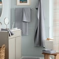 thumbnail image 3 of TOWN & COUNTRY EVERYDAY 6-Piece Textured Windowpane Set, 2-Bath Towels, 2-Hand Towels, 2-Washcloths, 100% Cotton, Plush & Absorbent 550GSM, Grey, 3 of 8