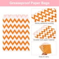 thumbnail image 3 of Uxcell 100Pcs Kraft Paper Treat Bags, 7" x 5" Greaseproof Candy Bags Flat Favor Bags Small Gift Bags, Orange Waves, 3 of 6