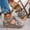 Gray, variant on Women's Thick Sole Wedge Sandals, Soft Sole Peep Toe Anti Slip Stylish Beach Shoes Red 5.5