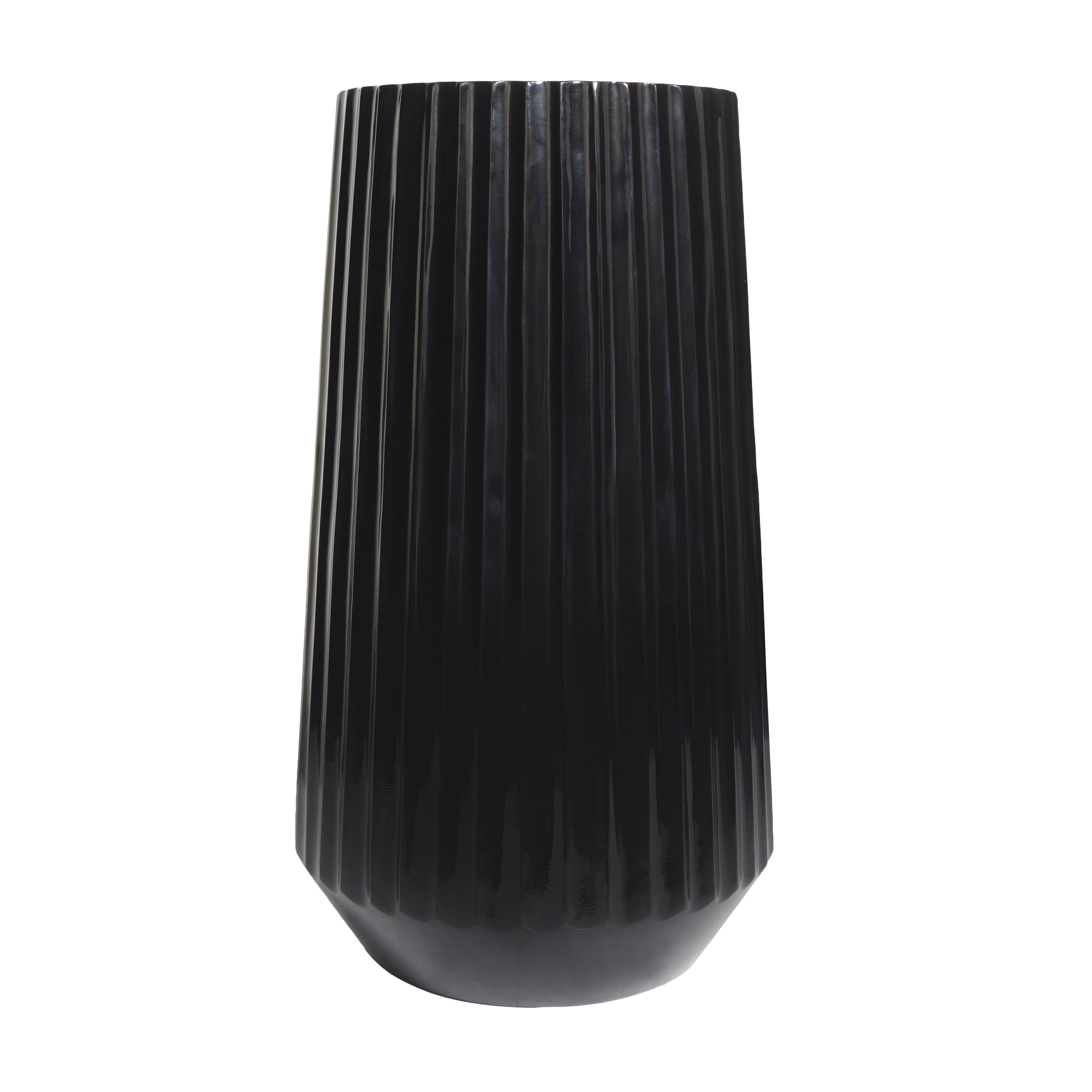 DecMode 30" Black Resin Vase