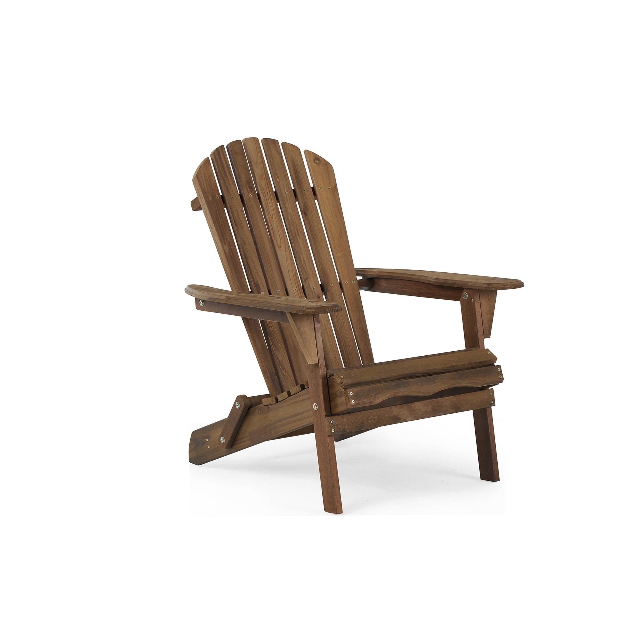 COSMOS Solid Wood Folding Adirondack Chair Set of 2, Natural & Light Brown Patio Lounge Chairs for Outdoor Garden, Lawn, Deck, Poolside