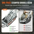 thumbnail image 4 of VEVOR Come Along Winch, 5 Ton (11,023 lbs) Pulling Capacity, 11.5 ft Steel Cable, 3 Hooks, Heavy Duty Ratchet Power Puller Tool with Dual Gears, Automotive Hoist Cable Puller Ideal for Vehicle Rescue, 4 of 9