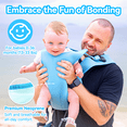 thumbnail image 5 of Baby Carrier, Dual-Use Adjustable Baby Sling Support Infant Chest Holder with Drawstring Backpack for Newborn to Toddler 13-33 lbs Swimming Pool Beach Land (Blue), 5 of 8