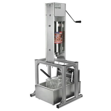 

PreAsion 5L Churro Making Machine Spanish Churro Twisted Stick Machine with 6L Electric Deep Fryer 110V