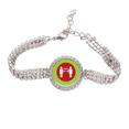 thumbnail image 1 of Keep Away Safe Distance Isolation Tennis Chain Anklet Bracelet Diamond Jewelry, 1 of 3