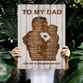 thumbnail image 5 of HFDF Personalized Fathers Day Birthday Gifts for Dad from Son Kids, Fathers Day Decoration, Custom Dad and Son Canvas Prts with Name Text, Wall Art Decor for Livg Room 16x24inch Framed, 5 of 6