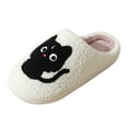 thumbnail image 3 of Fuzzy Slippers For Women Couples Winter Pattern Slippers Men Comfortable Home Warm Slippers Warm Cozy Winter House Slippers Bedroom Indoor House Shoes, 3 of 7