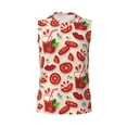 thumbnail image 6 of Lsque Tomatoes Print Men's Cotton Blend Sleeveless Muscle Shirts (S-3XL)- Moisture Wicking, Odor Protection, UPF 30+,3X-Large, 6 of 8