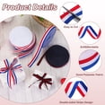 thumbnail image 3 of Uxcell 1" Red White Blue Striped Grosgrain Ribbon 25 Yard Polyester Stripe Ribbon, 3 of 6