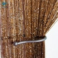 thumbnail image 3 of Deago Door String Curtain Flat Silver Ribbon Thread Fringe Window Panel Room Divider Strip Tassel for Wedding Cafe Home Décor (39"x78"), 3 of 10