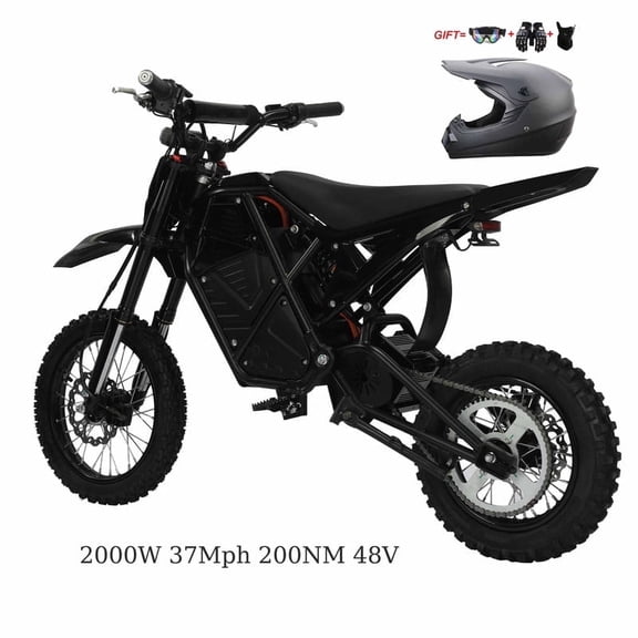 48V23AH Battery Ebike for Teens Adults,200NM 2000W Electric Dirt Bike,14"/12"Fat Tire Electric Motorcycle,37MPH Hydraulic Brakes Mountain Off-Road EBike Fit Age 13+UL2849