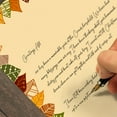 thumbnail image 5 of Modern Thanksgiving Leaf Border Letterhead / 50 Seasonal Printer Paper Sheets / 8.5" x 11" Fall Leaves Illustration / Beautiful Autumn Stationery, 5 of 5