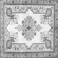 thumbnail image 1 of Ahgly Company Indoor Square Medallion Gray Traditional Area Rugs, 3' Square, 1 of 1