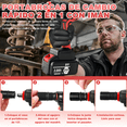 thumbnail image 5 of Kit Pistola Impacto Llave Inalámbrica Electrico Batería 300nm 600W Lab.G, egro Rojo, 5 of 5