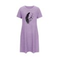 thumbnail image 5 of HaoXianJian Women's T-Shirt Nightgown Short Sleeve Sleepshirts Comfy Ladies Casual Cover Ups Nightdress, 5 of 7