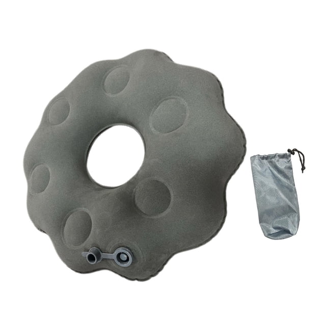 Garende Inflatable Donut Cushion Flocking Ergonomic Foldable Lightweight Daily Use Donut spring valve
