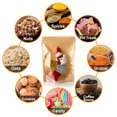 thumbnail image 2 of Bolsa de pie de 100 piezas, bolsa de papel kraft con ventana, transparente, bolsa de almacenamiento de alimentos con cierre resellable, 2 of 5