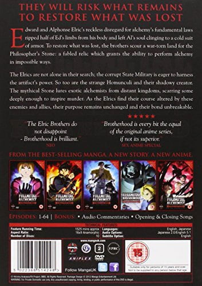 Fullmetal Alchemist Season 1+2 Brotherhood (64 Episodes DVD Anime -US  Seller New