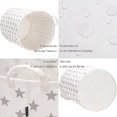 thumbnail image 4 of Sea Team Collapsible Canvas Fabric Laundry Hamper with Handles, Cylindric Waterproof Storage Basket, Closet Organizer, 19.7 x 15.7 Inches, Grey Star, 4 of 6