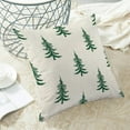 thumbnail image 4 of Christmas Pillow Covers 18x18 Inch Set of 2 Cream Sage Green Christmas Tree Decor Throw Pillows Winter Xmas Holiday Outdoor Cushion Cases for Couch Bed Decorations, 4 of 6
