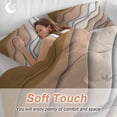 thumbnail image 4 of 3 Piece Brown Ombre Duvet Cover Set California King,Microfiber Comforter/Quilt Cover with Corner Ties and 2 Pillowcases,Modern Geometric Abstract Aesthetic Cream Soft Bedding with Zipper Closure, 4 of 8