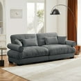 thumbnail image 4 of GAKMCIL 93.7" Loveseat Sofa, 2 Seater Modular Sectional Sofa, Large U Shaped Sectional Velvet Fluffy Couch,Deep Seat Sofas for Living Home, 4 of 12