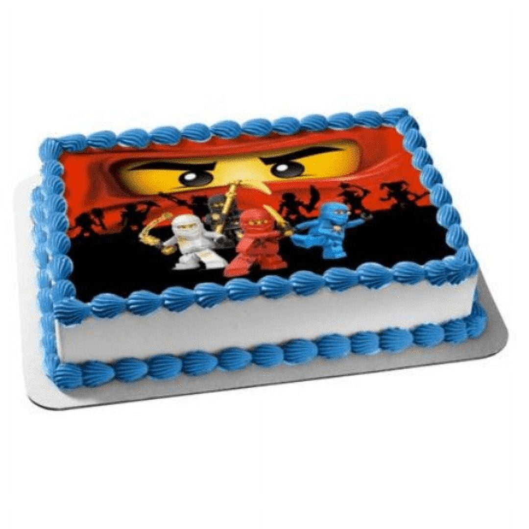 Ninjago Image Photo Cake Topper Sheet Personalized Custom Customized Birthday Party 1 4 Sheet ABPID00199 Walmart