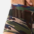 thumbnail image 5 of IWRICH Men's Mesh Sheer Boxer Shorts Camo Underwear Boxer Briefs Army Green S, 5 of 6