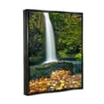 thumbnail image 3 of Stupell Industries Waterfall Foliage Photography Nature Photography Black Floater Framed Art Print Wall Art, 17 x 21, 3 of 9