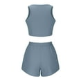 thumbnail image 6 of Maean Women's Trendy Outfits 2 Piece Sets Sleeveless Crop Tops and Casual Drawstring Sweatpants with Pockets, 6 of 7