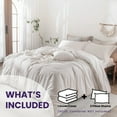 thumbnail image 2 of Beddora 100% Cotton Duvet Cover Set – All-Season Breathable – Secure Corner Ties & Button Closure – King Set, 2 of 7