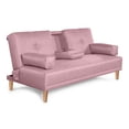 thumbnail image 3 of Sofá Cama De Lino Palo De Rosa Modelo Coffey Makora Con Portavasos, 3 of 9