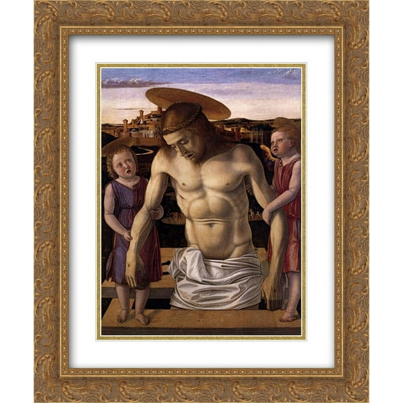 Giovanni Bellini 2x Matted 20x24 Gold Ornate Framed Art Print 'Pieta'
