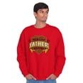 thumbnail image 5 of Worlds Greatest Father Trophy Dad Men's Crewneck Sweatshirt Brisco Brands X, 5 of 6