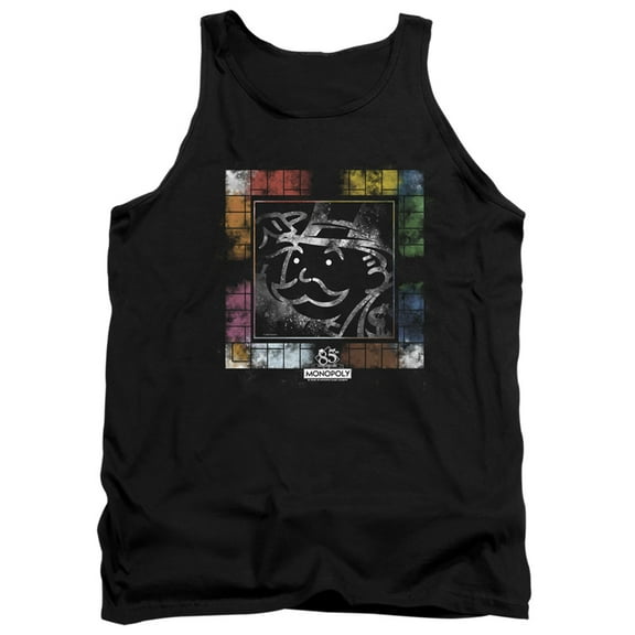 Monopoly Dusty Game Board Adult Tank Top Black