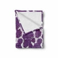 thumbnail image 2 of Mauve Soft Flannel Fleece Blanket, Unusual Vivid Allium Flower Petals Design Abstract Hippie Victorian Peony Artwork, Cozy Plush for Indoor and Outdoor Use, 70" x 90", Purple White, by Ambesonne, 2 of 6