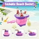 thumbnail image 5 of 4pcs Bucket Beach Toys Set, Foldable Beach Bucket with Bucket Shovels Sea Animals Molds, Beach Sand Toys Kit for Summer Beach Games Kids Boys Girls (P, 5 of 5