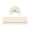 thumbnail image 1 of Wooden Tarot Card Stand Holder, Stable Moon Shape And Rectangle Display Base For Daily Ornaments - Poplar Wood Material, 1 of 8