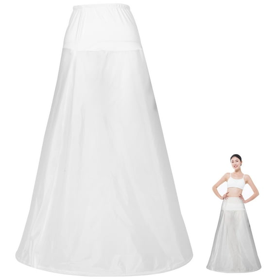 OFFIGAM 1Pack Wedding Dress Bridal Petticoat for Women in Transparent with Elastic Waistband and Tulle