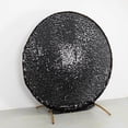 thumbnail image 2 of Efavormart Sparkly Black Big Payette Sequin Backdrop Stand Cover for Round Wedding Arch - 7.5ft, 2 of 5