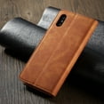 thumbnail image 6 of iPhone XS Max Wallet Case iPhone XS Max Luxury PU Leather Case, Book Folding Flip Retro Case with Kickstand, [RFID Blocking] Credit Card Slot Magnetic Closure Protective Cover, Brown, 6 of 8