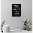 thumbnail image 3 of Inspirational Canvas Painting Mindset Noun Conquer Verb Passion Noun Wall Art Motivational Poster Prints Artwork Wall Pictures for Living Room Home Office Decor Framed Ready to Hang 12X18, 3 of 6