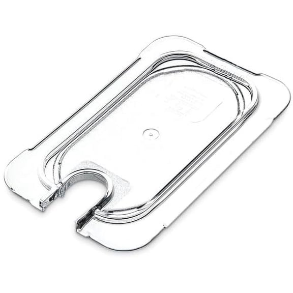 Soro Essentials- Ninth Size Polycarbonate Notched Food Pan Cover with Handle- Commercial Food Pan Lid for Stackable Clear Food Pan Storage Containers Restaurant Supplies Hotel Pan