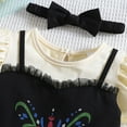 thumbnail image 3 of Baby Girls Princess Onesie Dress Halloween Birthday Bodysuit Outfit with Headband for 6-9M, 3 of 6