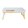 thumbnail image 6 of Mind Reader Bali Collection, Bamboo Portable Laptop Desk/Breakfast Table, Storage Drawer, and Folding Legs, White, 6 of 8