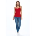 thumbnail image 4 of ACTIVE UNIFORMS Women's Camisole Cotton Stretch Undershirt with Adjustable Strap Tank Top Multi-Pack of 3 (Red, Medium), 4 of 6