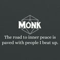 thumbnail image 2 of RPG Class Quote Monk - Funny Roleplaying T Shirt - Medium - Dark Heather, 2 of 5