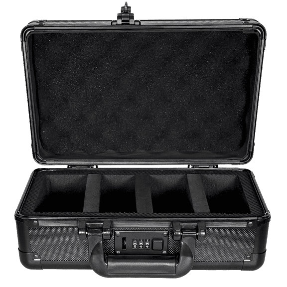 4 slot Trading Card Storage Case - Hard Shell Trading Card Box for Graded sports Cards PSA BSG - 42 Card Capacity - Baseball, Football, Basketball, Pokemon Slab Carry Case